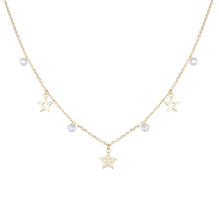 Choker de Estrellas y puntos de luz