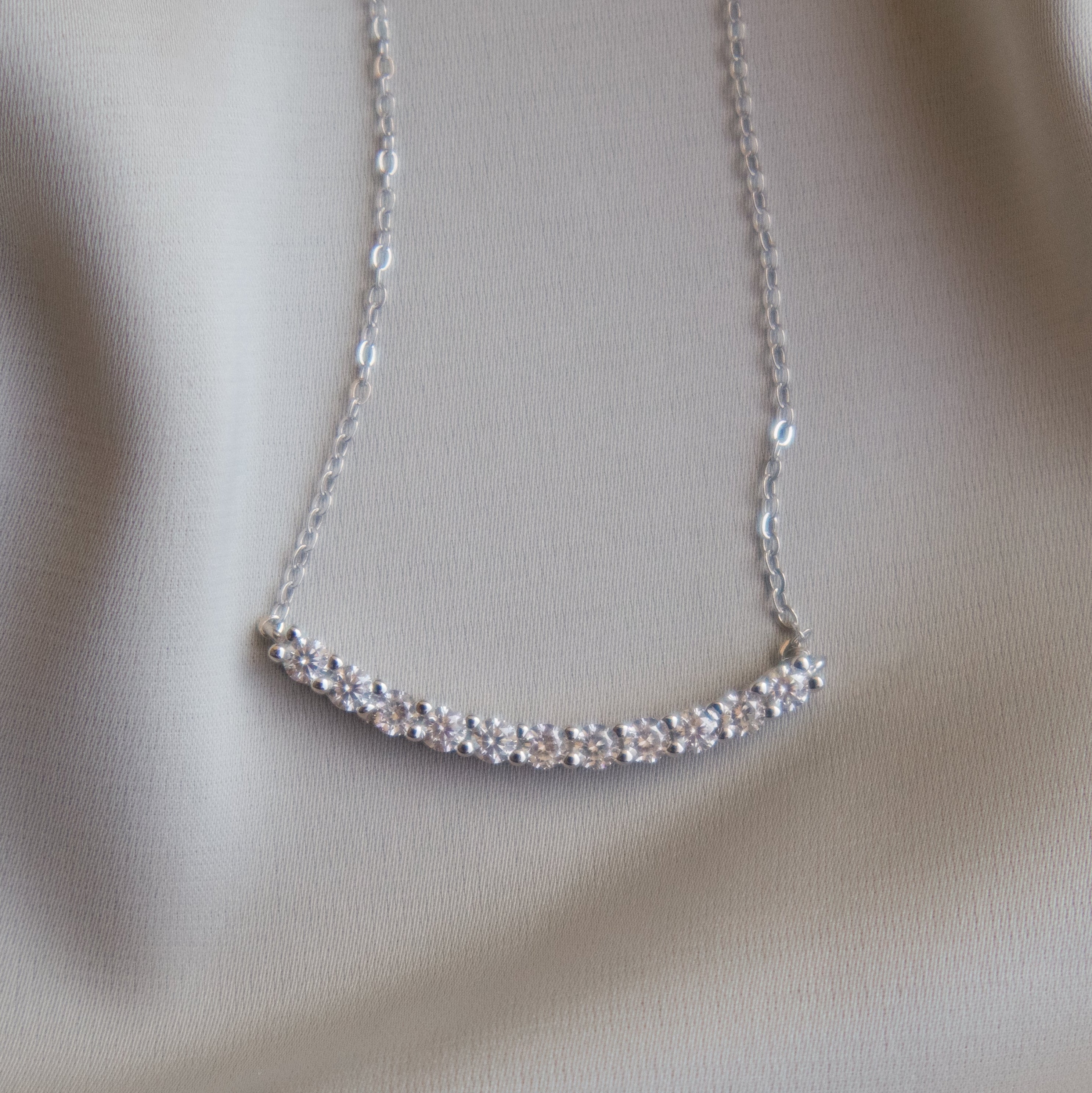 Collar AQUA Moissanita